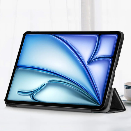 Etui Smart Case obudowa do iPad Air 11 Gen 6 2024 A2899 A2900, czarne - ochronne z podstawką