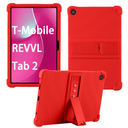 Etui Armor do T-Mobile T Tablet 2 10.1 5G 2025 pancerne, czerwone - ochronne z podstawką