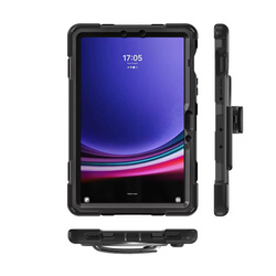 Etui pancerne z uchwytem do Galaxy Tab S10 Lite 10.9/ S10 FE/ S9 FE/ S9/ S8/ S7, ochronne z podstawką, czarne