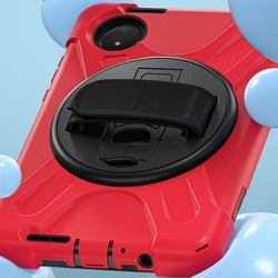 Etui pancerne Shockproof z uchwytem do Xiaomi Redmi Pad SE 8.7 2024 / Redmi Pad SE 8.7, czerwone - ochronne