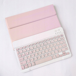 Etui z klawiaturą Bluetooth do Redmi Pad 2 Pro 2025, różowe - ochronne z podstawką, dostęp do portów i przycisków