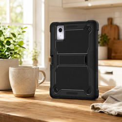Etui pancerne do Lenovo Idea Tab Plus 12.1 2025 TB361FU TB361ZU, z podstawką, czarne