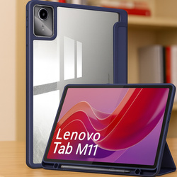 Etui Crystal case do Lenovo Tab M11 10.95 11 / 11 TB330, granatowe - ochronne z podstawką