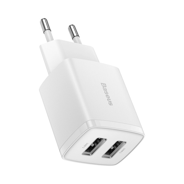 Baseus Compact ładowarka sieciowa 2x USB 10.5W