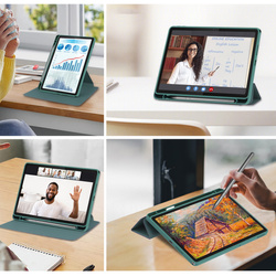 Etui 360 Crystal do Lenovo Tab 10.1 2025, zielone - ochronne z podstawką, dostęp do portów i przycisków
