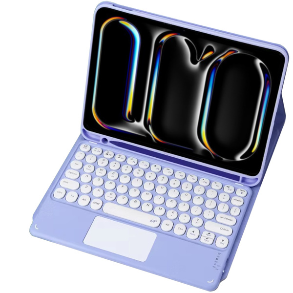 Etui z klawiaturą do iPad Pro 11 Gen 5 M4 2024 / A2836 A2837 A300, fioletowe - ochronne