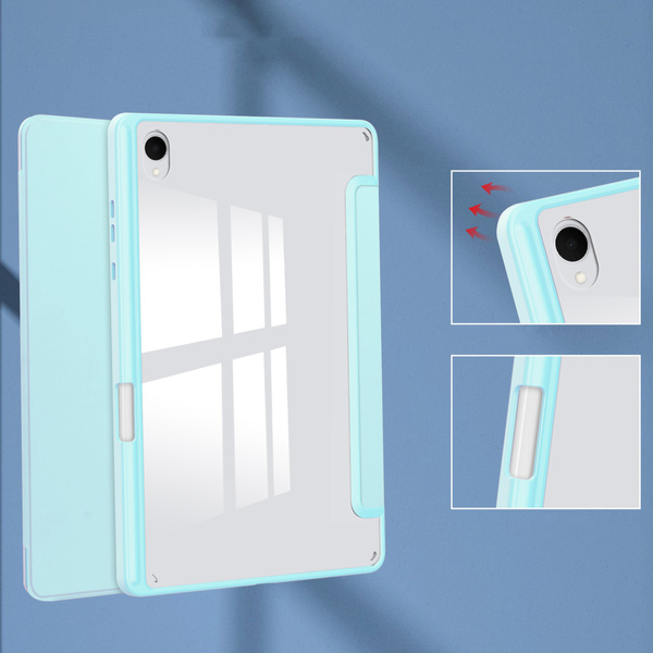 Etui Clear Pencil do Samsung Galaxy Tab S11 11 SM SMX736 z klapką, niebieskie - ochronne