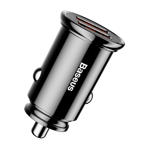 Baseus Circular inteligentna ładowarka samochodowa 2x USB QC3.0 Quick Charge 3.0 Scp Afc 30W