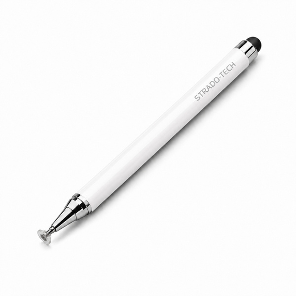 Precyzyjny rysik stylus pen do tabletu telefonu, dwustronny, biały