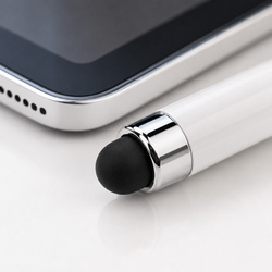Precyzyjny rysik stylus pen do tabletu telefonu, dwustronny, biały