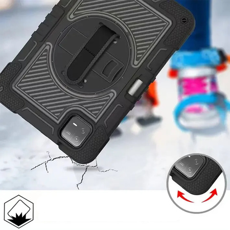 Etui Armor do Xiaomi Pad 7 Pad 7 PRO 11.2 pasek uchwyt podstawka pancerne, czarne