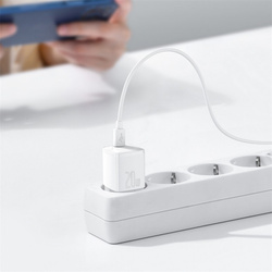 Ładowarka sieciowa szybka zasilacz Baseus Cube 20W USB-C - biała