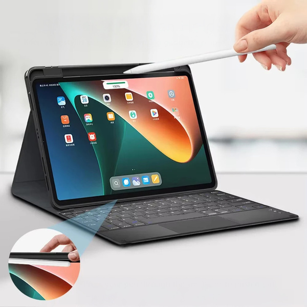 Etui z klawiaturą do Xiaomi Pad 7 / Pad 7 Pro 11.2 na rysik / Xiaomi Pad 7 Pro, czarne - ochronne z podstawką