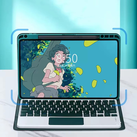 Etui i KLAWIATURA touchpad do Xiaomi Pad 7 / Pad 7 PRO 11.2 uchwyt na rysik, zielone