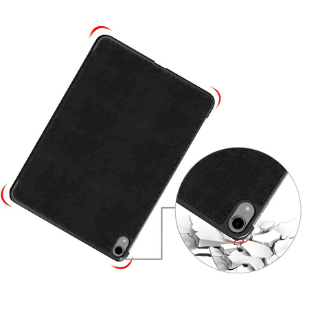 Etui Smart Case obudowa do iPad Air 11 Gen 6 2024 A2899 A2900, czarne - ochronne z podstawką