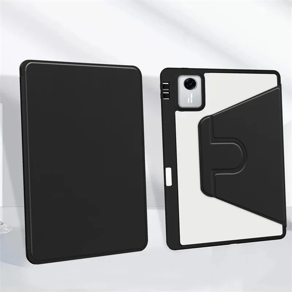 Etui Obrotowe Clear do Lenovo Idea Tab 11 2025, czarne - ochronne z podstawką