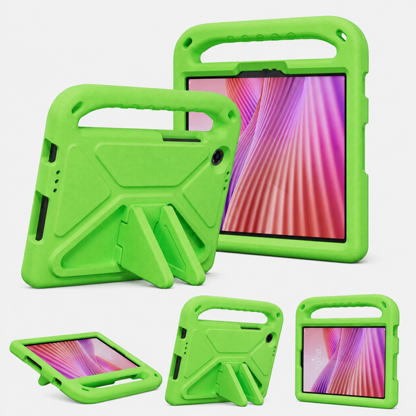 Etui ochronne z uchwytem do Lenovo Tab One 8.7 2025 TB305FU TB305XU, zielone, z podstawką