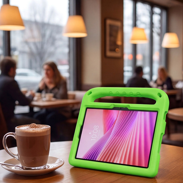 Etui ochronne z uchwytem do Lenovo Tab One 8.7 2025 TB305FU TB305XU, zielone, z podstawką