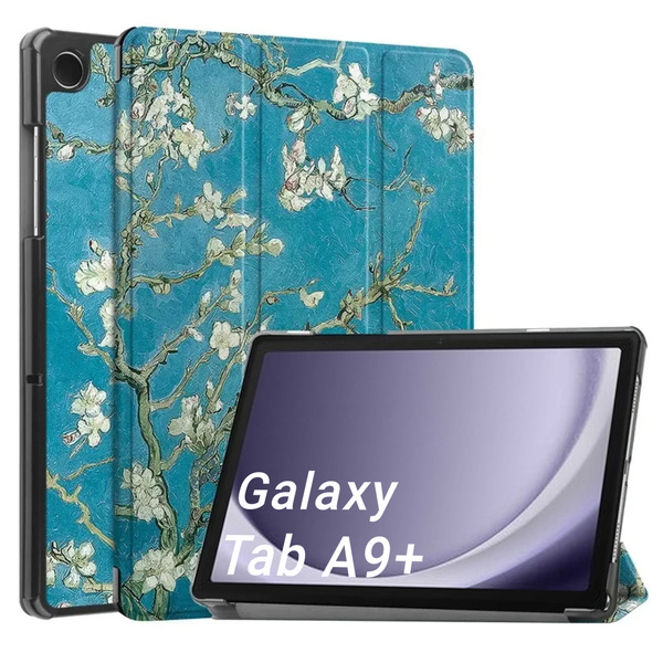 Etui Graficzne do Samsung Galaxy Tab A9 Plus 11 / Galaxy Tab A9 Plus X210, morelowe - ochronne z podstawką