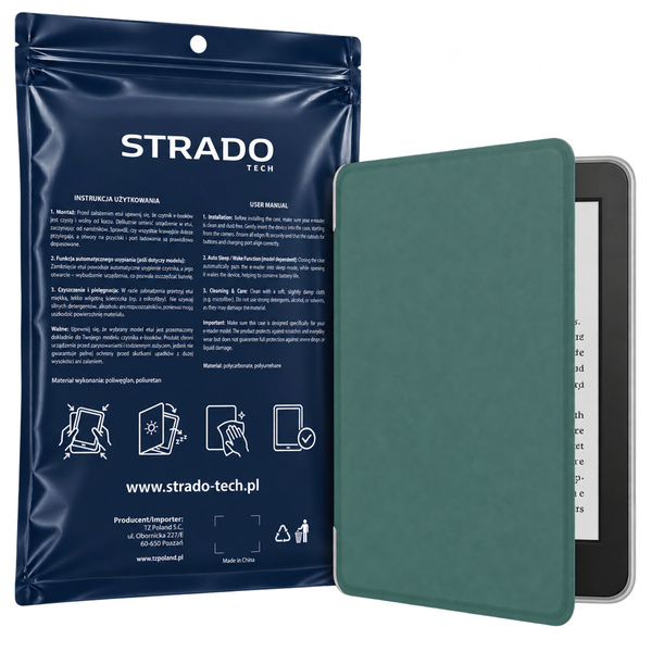 Etui Acrylic do Kindle Paperwhite 6 / Kindle Paperwhite Colorsoft / Signature Edition 2024 7, zielone - ochronne