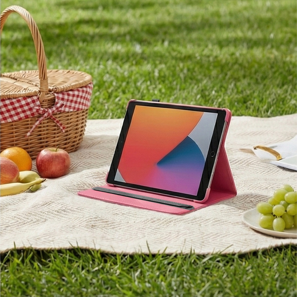 Etui Obrotowe do iPad 10.9 2022 Gen. 10 / iPad 11 2025 A16 Gen. 11, różowe - ochronne z podstawką