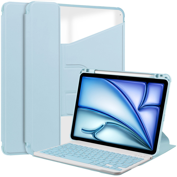 Etui 360 z klawiaturą do iPad Air 11 M4/ M3/ M2 2026/ 25/ 24 ochronne niebieskie
