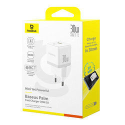 Ładowarka sieciowa do tabletu i telefonu Baseus Palm 30W USB-C Szybka