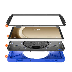 Etui Shockproof do Samsung Galaxy Tab A9 Plus 11 2023 X210 X215 X216, niebieskie - ochronne z podstawką