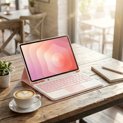 Etui z klawiaturą do Samsung Galaxy S11 X730 X736 na rysik / Samsung Galaxy, Tab S11 11, różowe - ochronne
