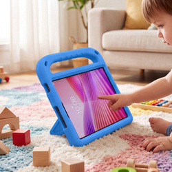 Etui ochronne z uchwytem do Lenovo Tab One 8.7 2025 TB305FU TB305XU, niebieskie, z podstawką