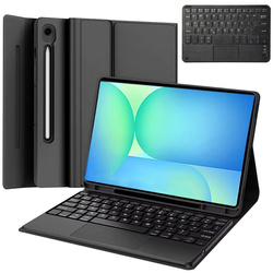 Etui z klawiaturą Bluetooth do Samsung Galaxy Tab S10 FE+ / FE Plus 13.1, czarne - ochronne