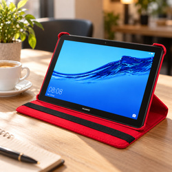 Etui z klapką do Huawei MediaPad T5 10 10.1 obrotowa podstawka ochronne