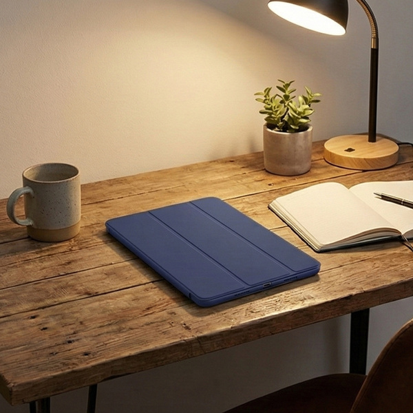Etui Smart do iPad 10.9 2022 Gen. 10 / iPad 11 2025 A16 Gen. 11 z klapką, granatowe - ochronne z podstawką