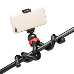 Uniwersalny elastyczny statyw tripod na telefon aparat GoPro gwint 1 / 4, czarny