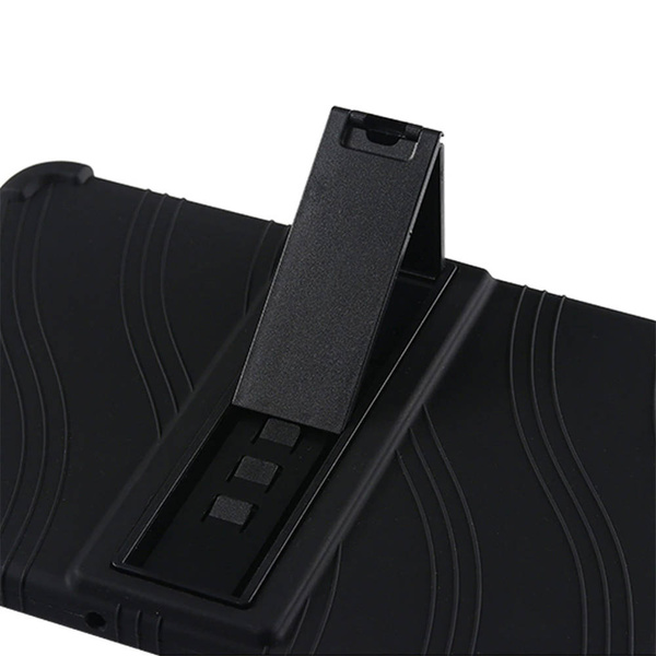Etui Pancerne Armor do Nokia T20 10.4, czarne - ochronne z podstawką, dostęp do portów i przycisków