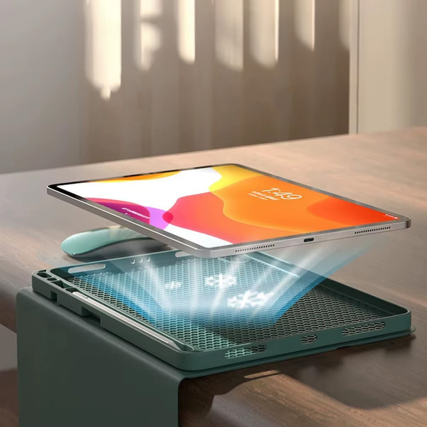Etui z klawiaturą do Xiaomi Pad 7 / Pad 7 Pro 11.2 na rysik / Xiaomi Pad 7 Pro, zielone - ochronne z podstawką
