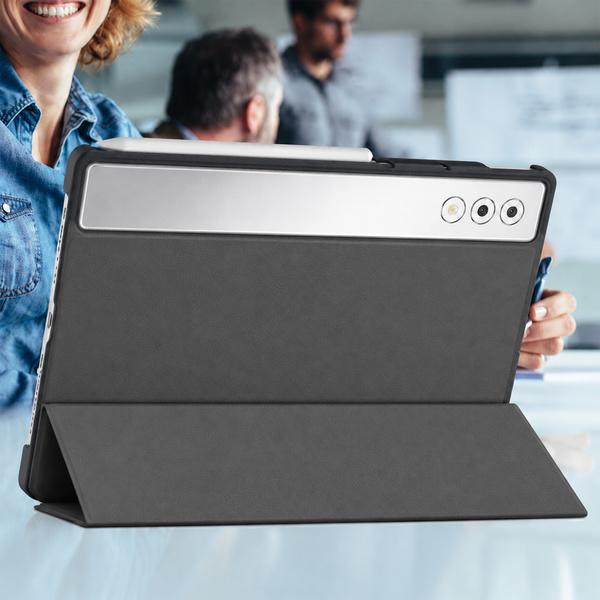 Etui Smart do Lenovo Yoga Tab Plus 12.7 2025 z klapką i podstawką - szare