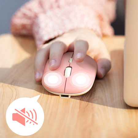 Myszka Bezprzewodowa mysz komputerowa Bluetooth 2.4G Sensor Optyczny, niebieska