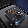 Transmiter FM samochodowy z ładowarką USB Bluetooth i na pendrive Kebidu A5, czarny