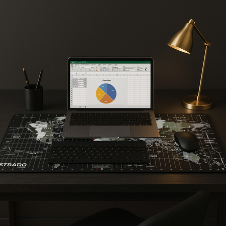 Duża podkładka pod myszkę laptop Gamingowa mata na biurko 90x40 XXL, czarna