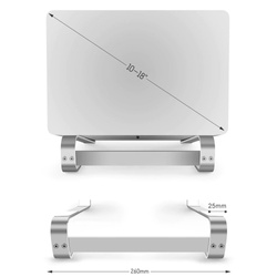 Uniwersalna podstawka pod laptopa 10-18 cali Aluminiowa uchwyt stojak S1, srebrny