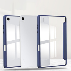Etui Clear Pencil do Samsung Galaxy Tab S11 11 SM SMX736 z klapką, granatowe - ochronne