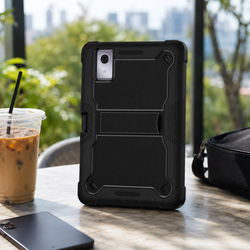 Etui pancerne do Lenovo Idea Tab Plus 12.1 2025 TB361FU TB361ZU, z podstawką, czarne