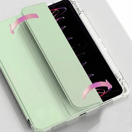 Etui Crystal do Apple iPad 10.9 10 2022 / iPad 11 A16 2025 Gen 10 11, zielone - ochronne z podstawką