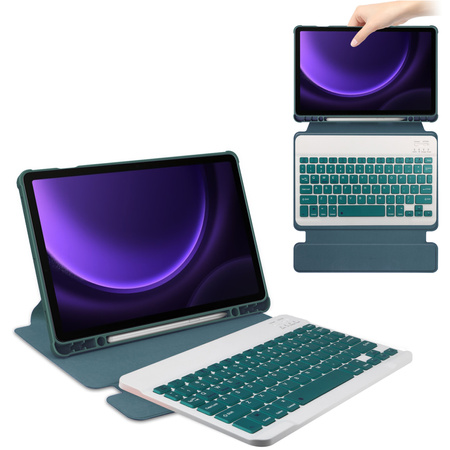 Etui 360 z klawiaturą do Samsung Galaxy Tab S9 / S10 FE 10.9 na Rysik / Samsung Galaxy Tab S10 - ochronne