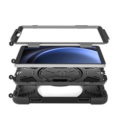 Etui pancerne Shockproof do Samsung Galaxy Tab A9 8 / 8.7 2023, czarne - ochronne z podstawką