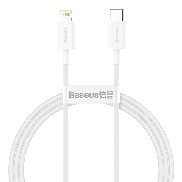 Kabel Baseus Superior Series USB-C / Lightning PD 20W 1 m, biały
