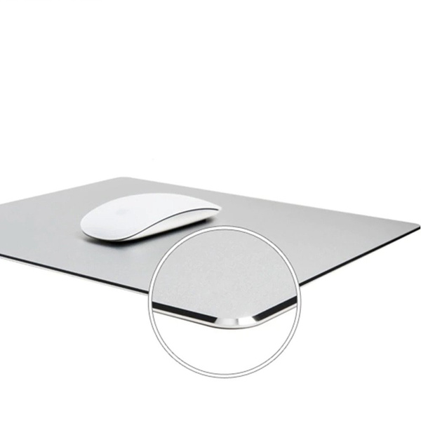 Aluminiowa podkładka pod myszkę do komputera Apple antypoślizgowa cienka, srebrny