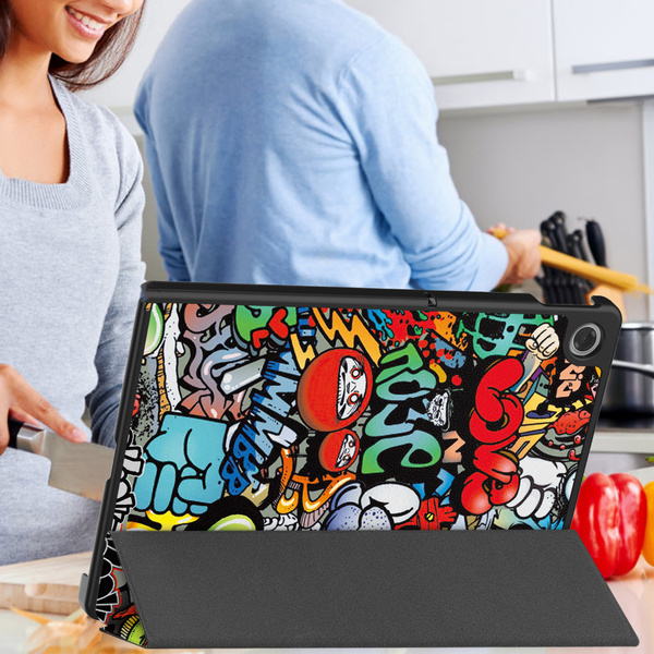 Etui Graficzne do Lenovo Tab 10.1 2025 z klapką - ochronne z podstawką