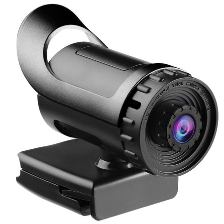 Kamera internetowa WebCam 8804 z mikrofonem czarna uniwersalna do laptopów i PC